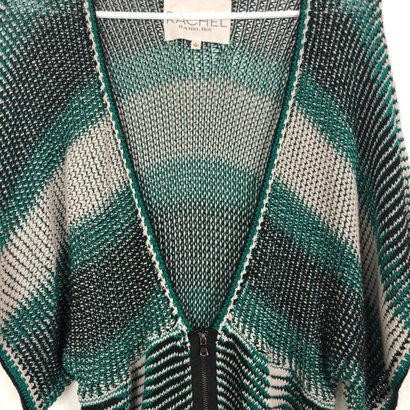 Rachel Roy Cotton Blend Knit Zip-Up Cardigan - Picture 3 of 6